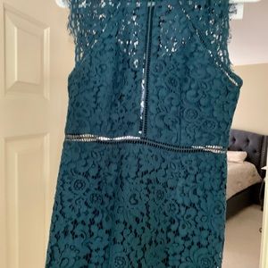 Bardot sheath dress. Evergreen